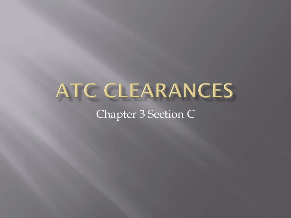 atc clearances