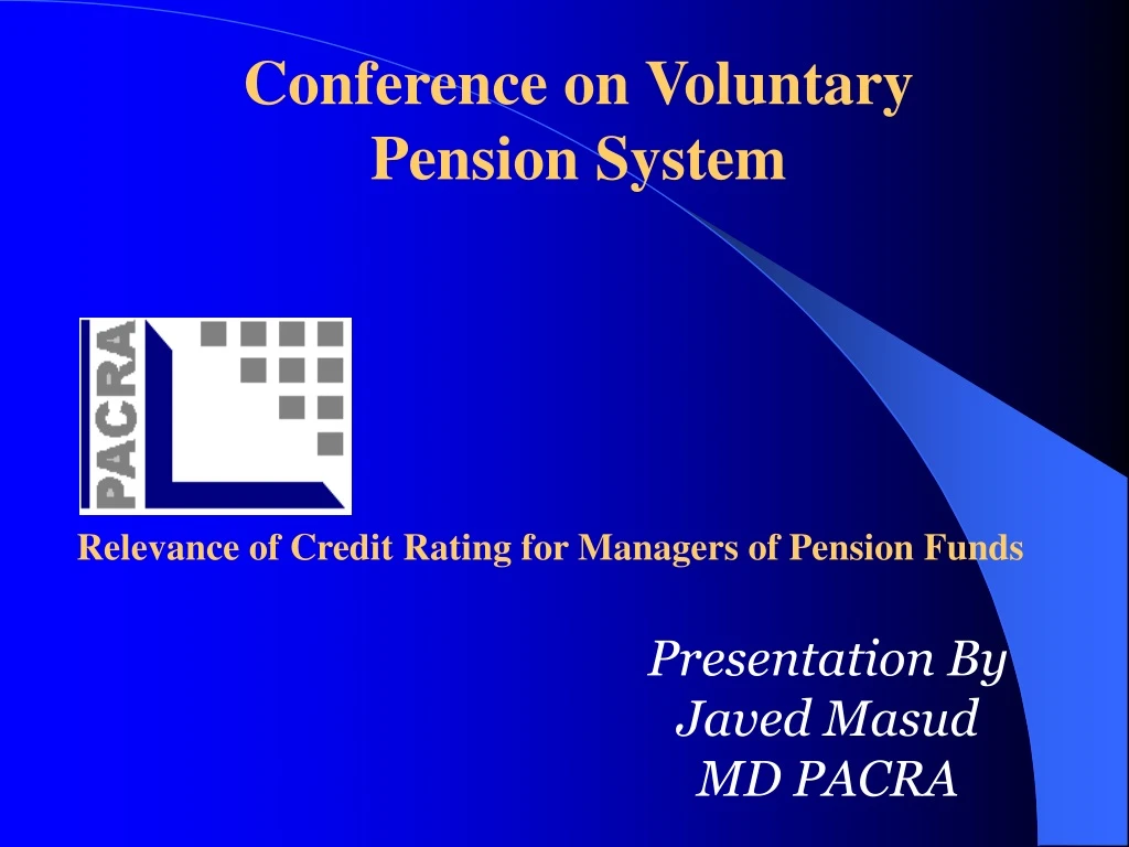 conference on voluntary pension system