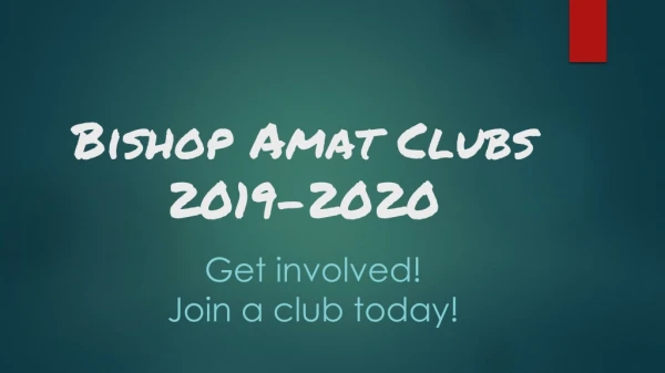 Bishop Amat Clubs 201 9-2020