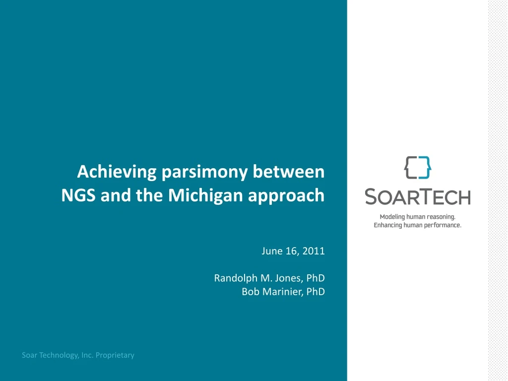 achieving parsimony between ngs and the michigan approach