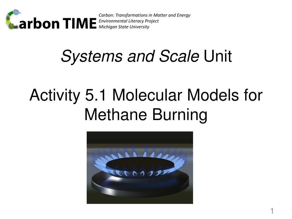 systems and scale unit activity 5 1 molecular models for methane burning