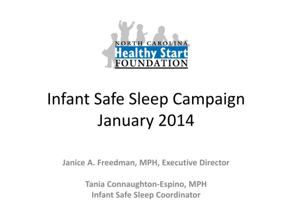 Infant Safe Sleep Campaign January 2014