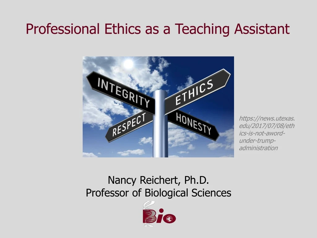 professional ethics as a teaching assistant