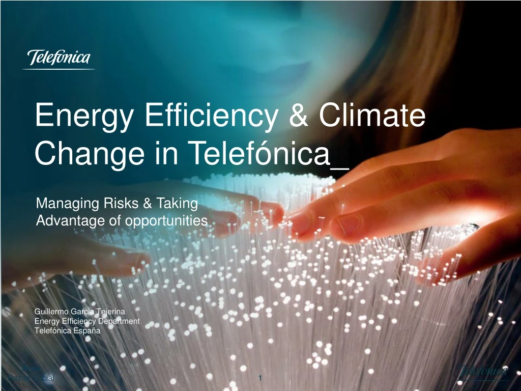 energy efficiency climate change in telef nica