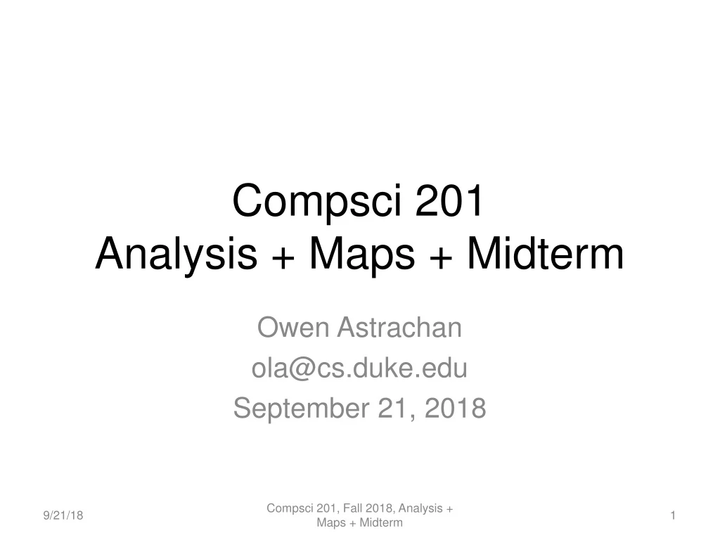 compsci 201 analysis maps midterm