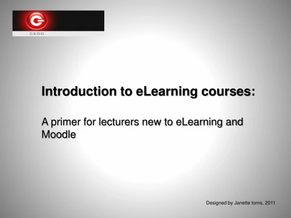 Introduction to eLearning courses :