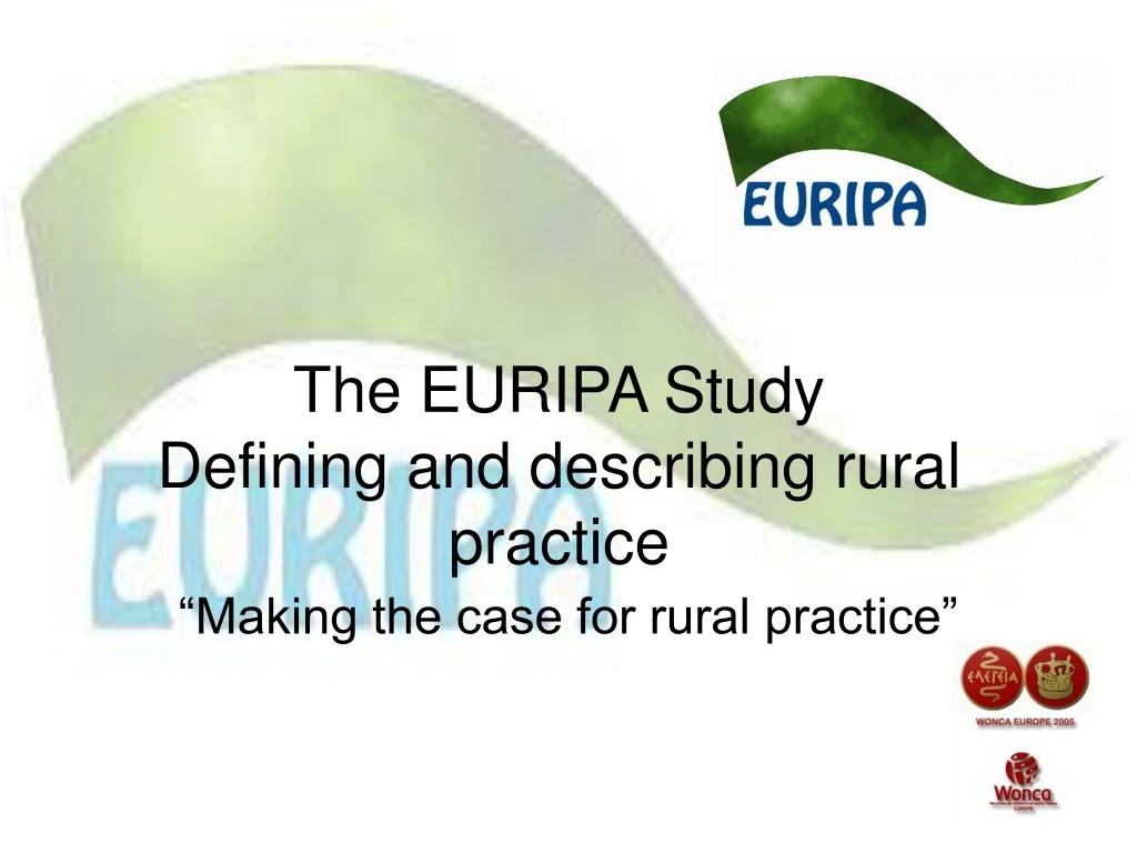 the euripa study defining and describing rural practice