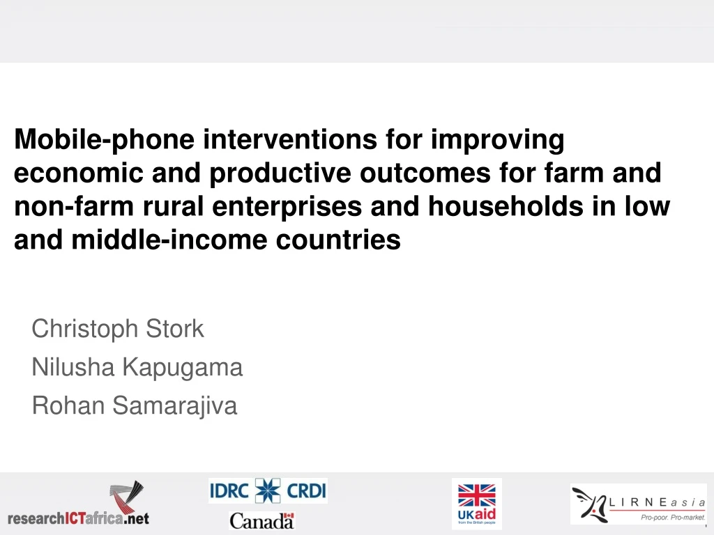 mobile phone interventions for improving economic