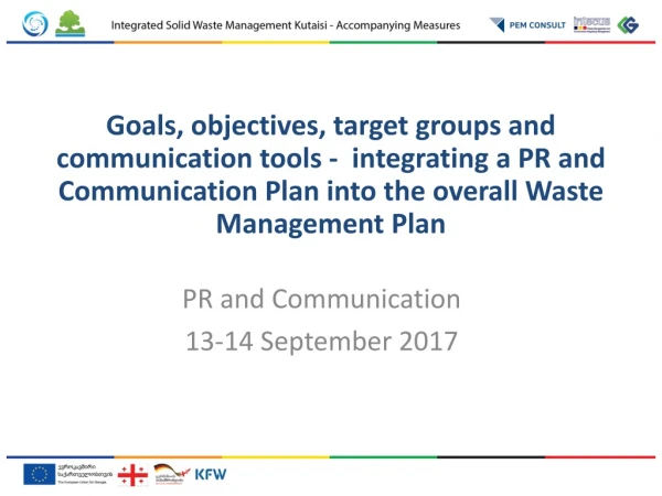 PR and Communication 13-14 September 2017