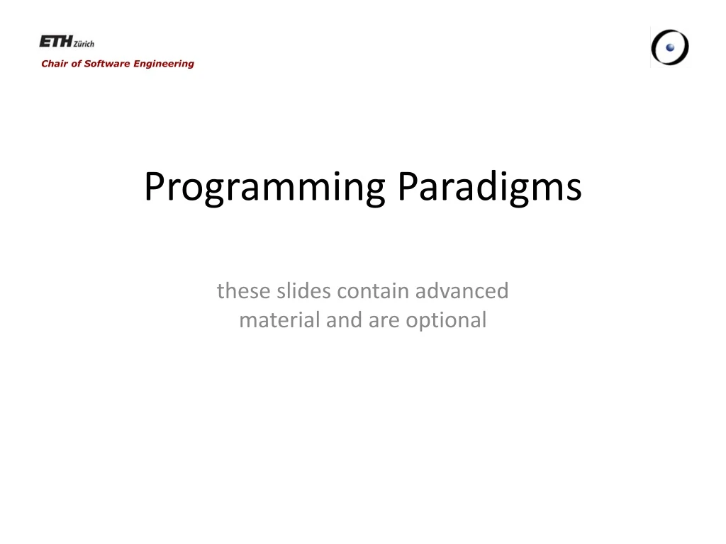 programming paradigms