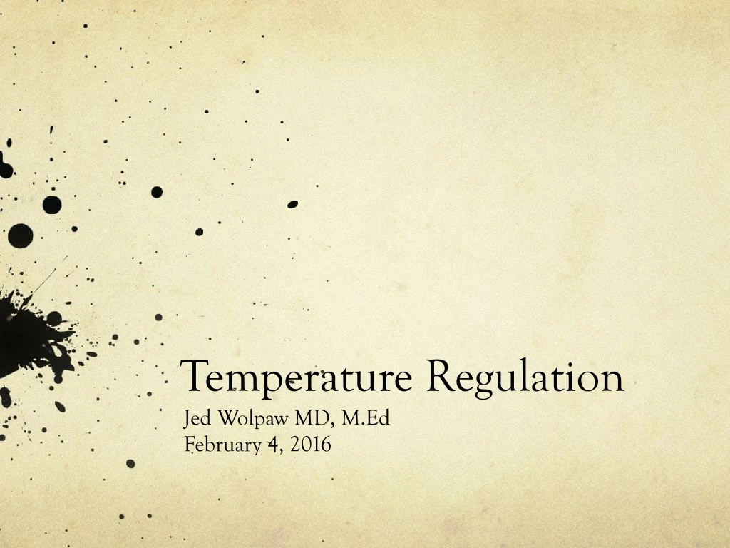 temperature regulation