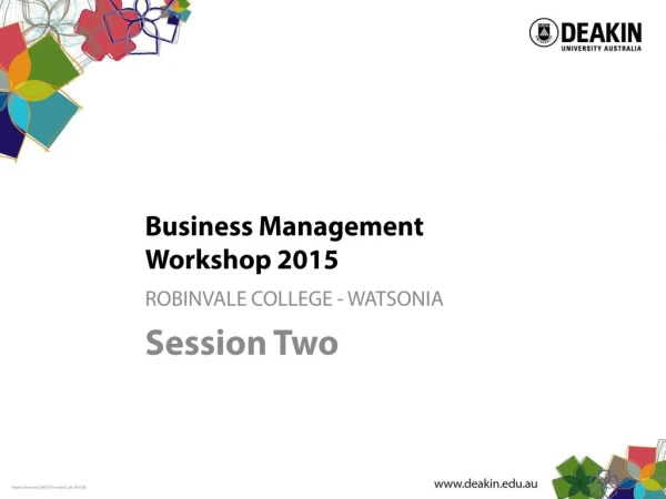 Business Management Workshop 2015