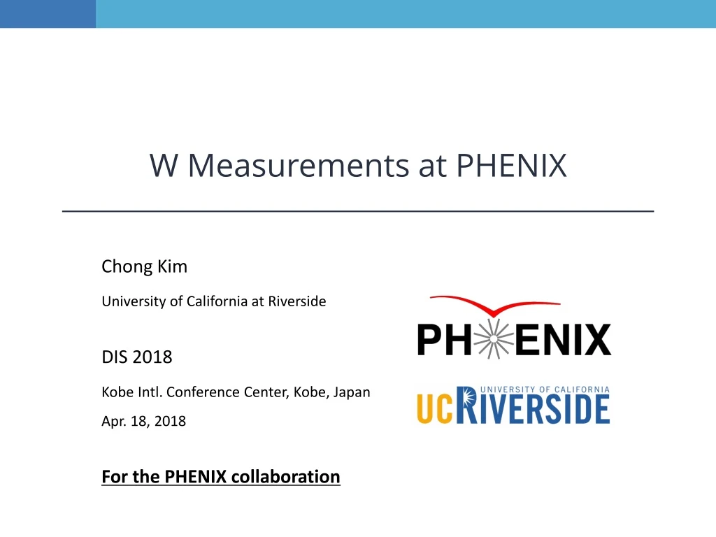 w measurements at phenix