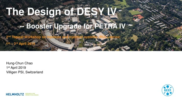 The Design of DESY IV -- Booster Upgrade for PETRA IV