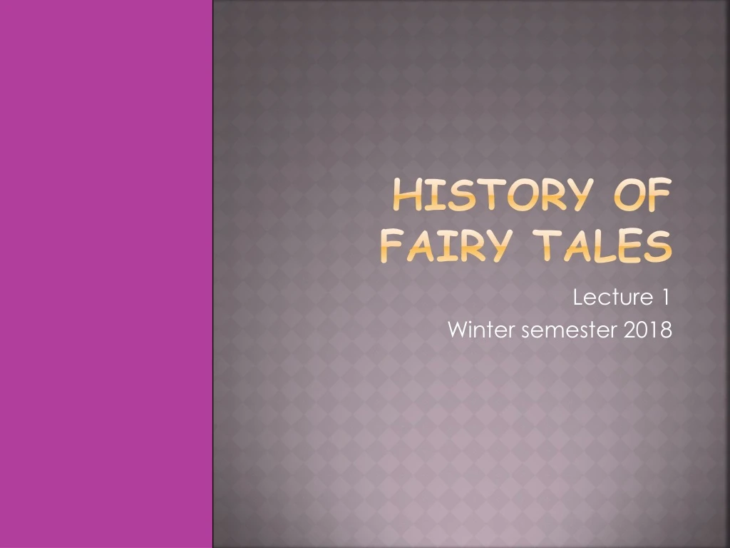 history of fairy tales
