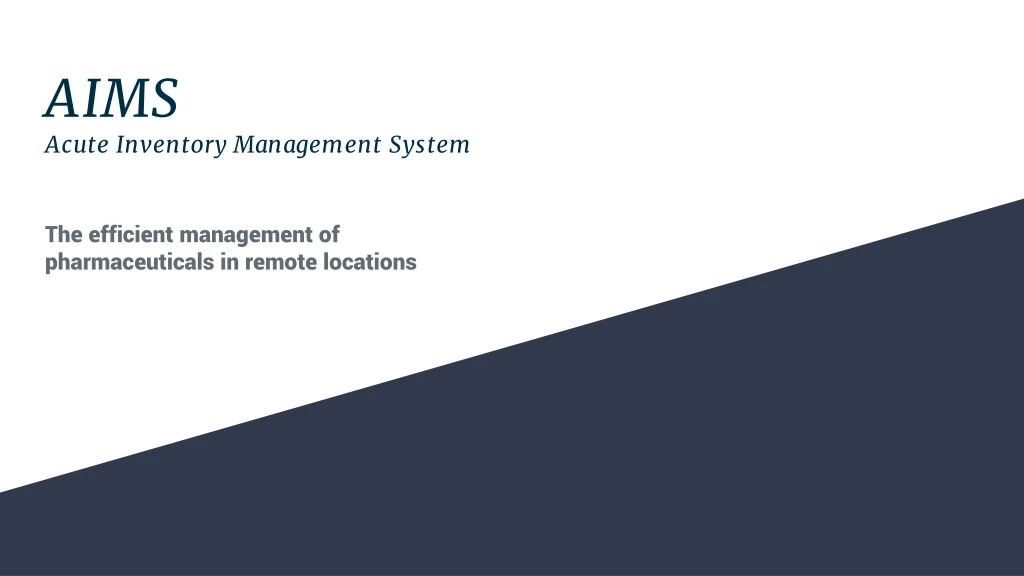 aims acute inventory management system