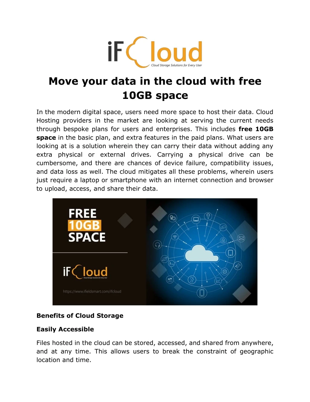 move your data in the cloud with free 10gb space