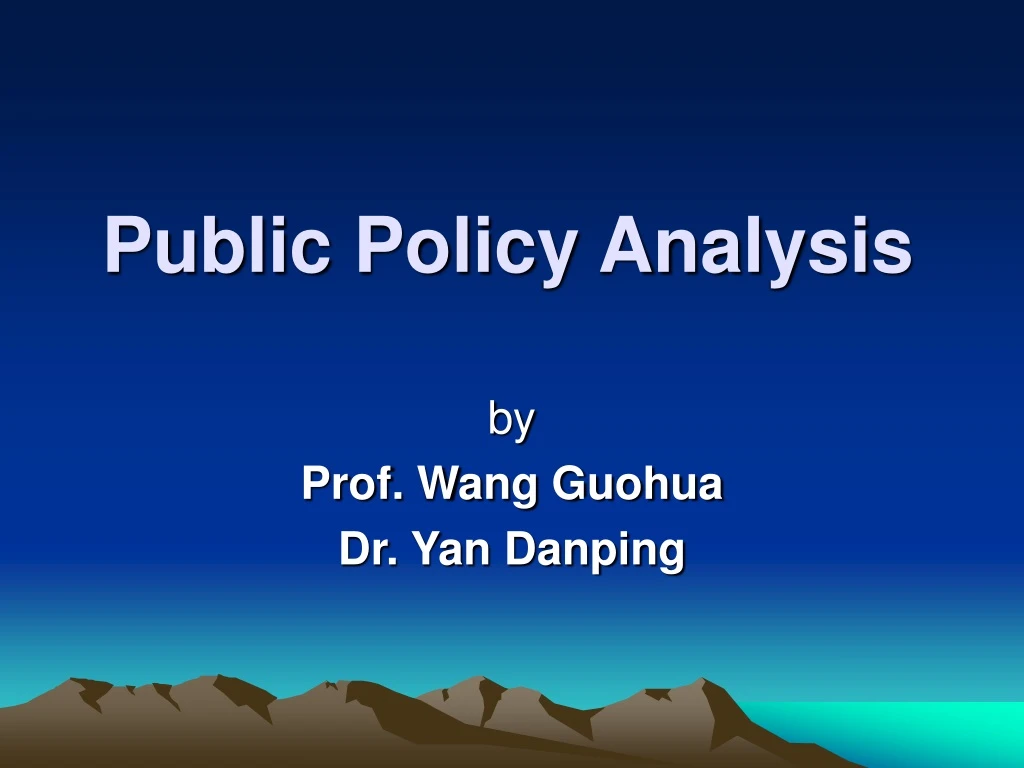 public policy analysis