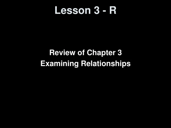Lesson 3 - R