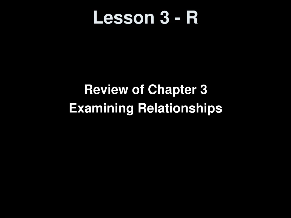 lesson 3 r