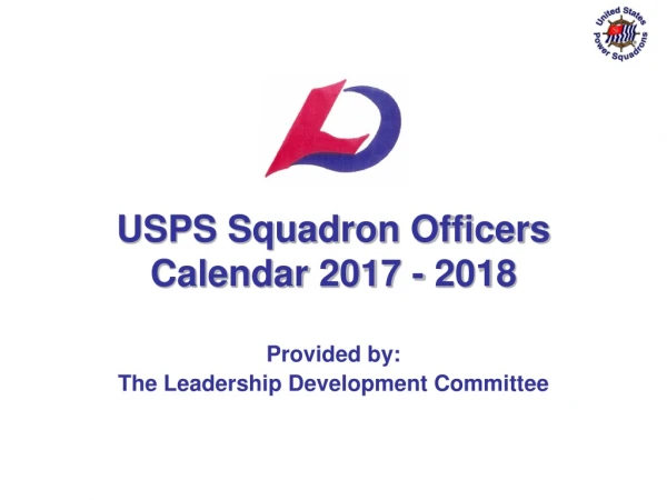 USPS Squadron Officers Calendar 2017 - 2018