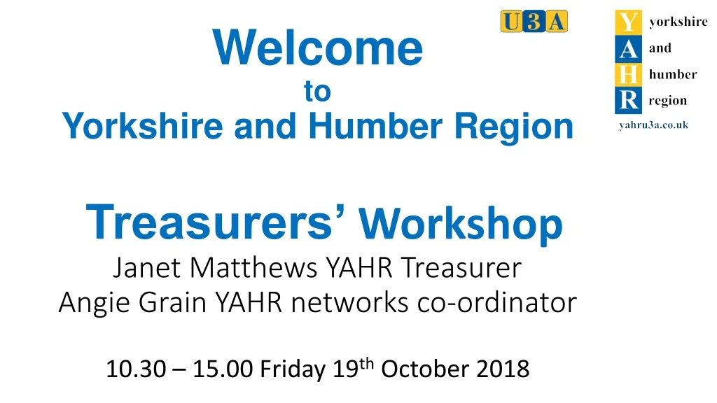 welcome to yorkshire and humber region treasurers