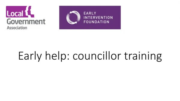 Early help: councillor training