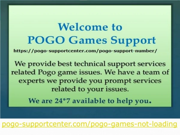 Pogo Game Support Number