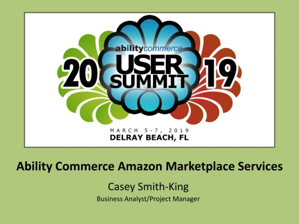 Ability Commerce Amazon Marketplace Services