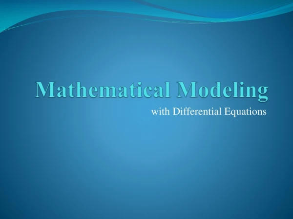 Mathematical Modeling