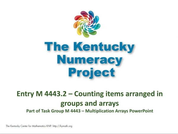 Entry M 4443.2 – Counting items arranged in groups and arrays