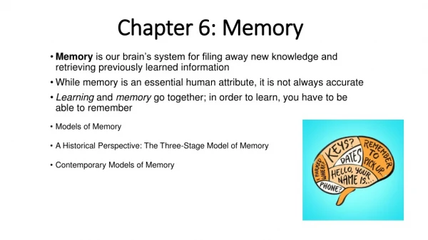 Chapter 6: Memory