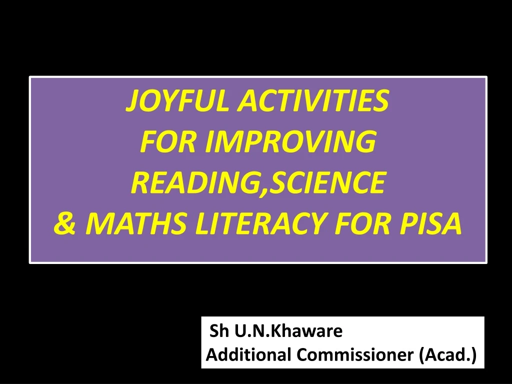 activities for improving reading science maths