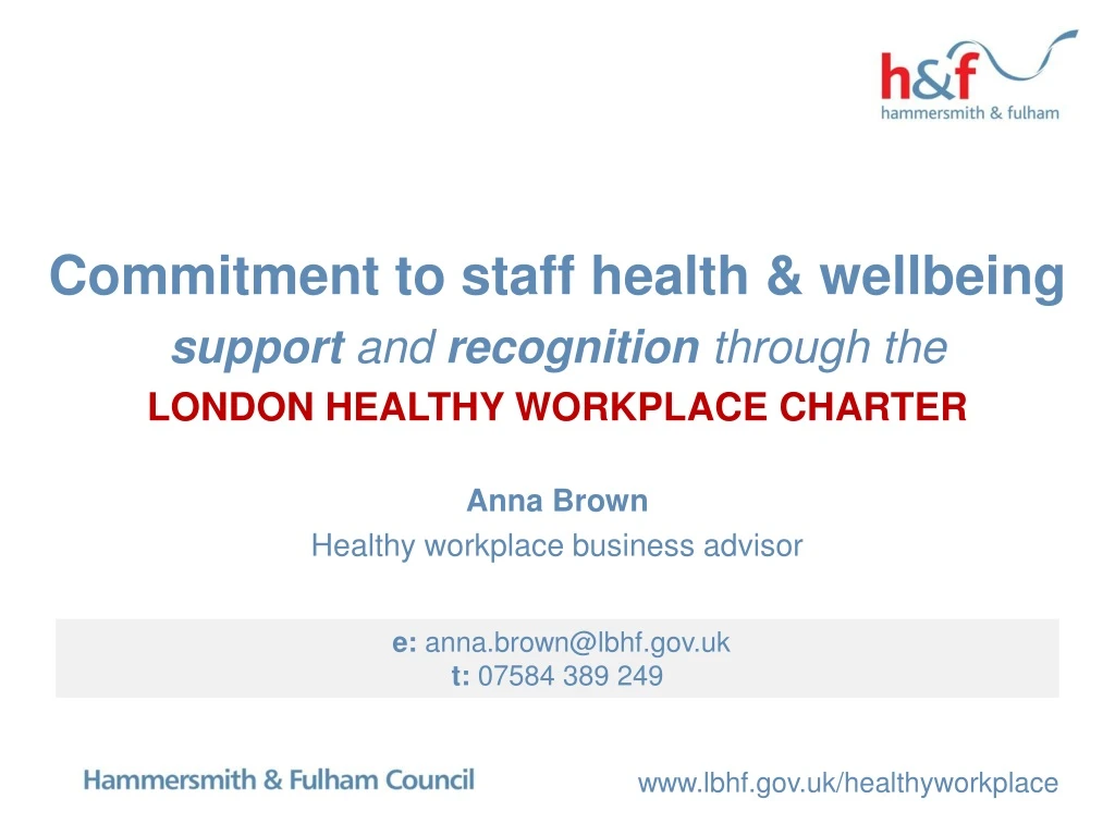 commitment to staff health wellbeing support