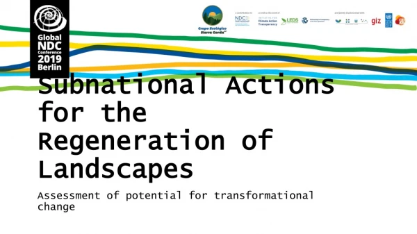 Subnational Actions for the Regeneration of Landscapes