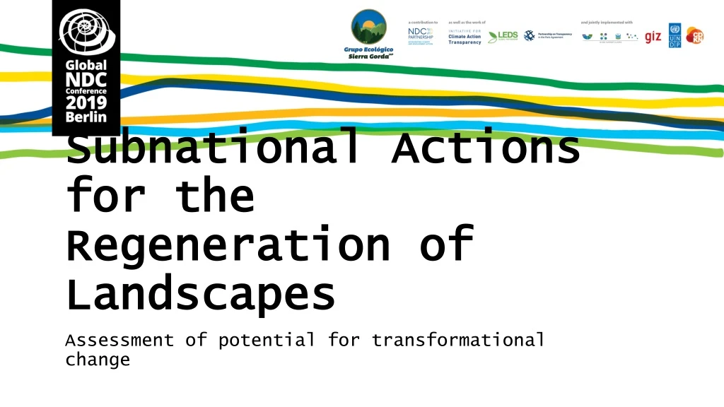 subnational actions for the regeneration of landscapes