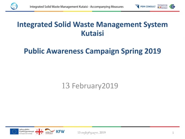 Integrated Solid Waste Management System Kutaisi Public Awareness Campaign Spring 2019