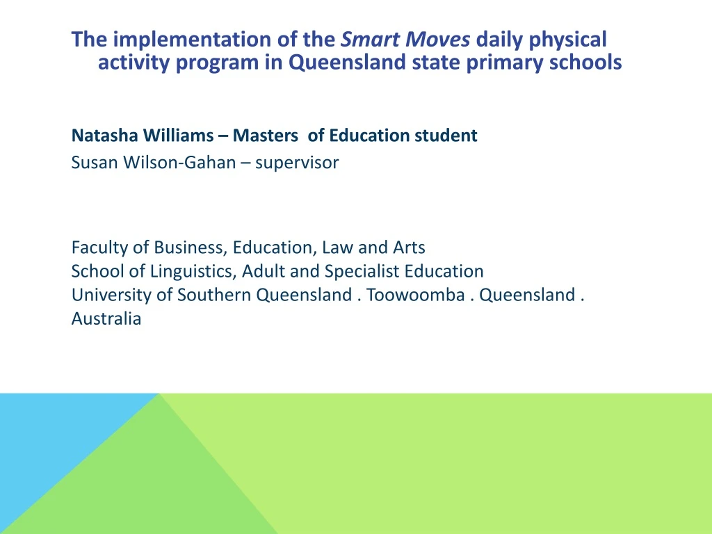 the implementation of the smart moves daily