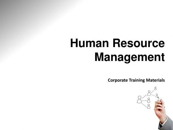 Human Resource Management Corporate Training Materials