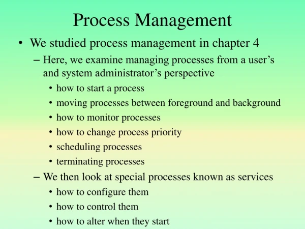 Process Management