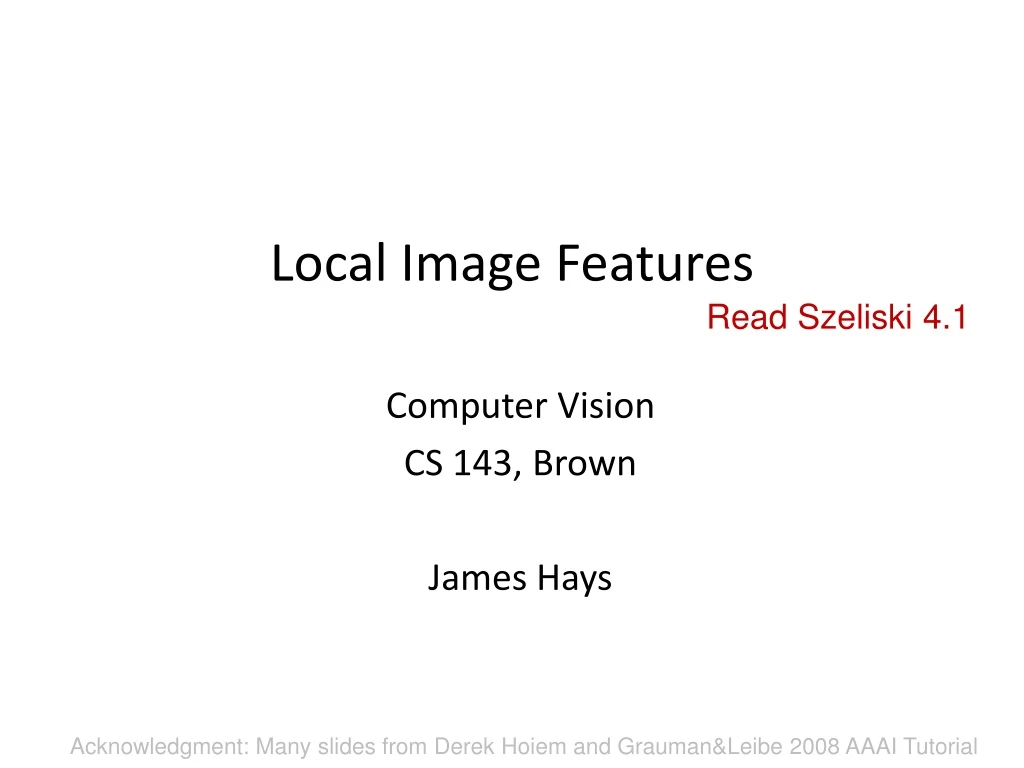 local image features
