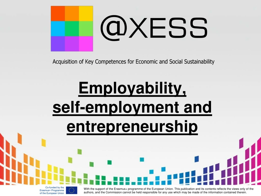 employability self employment and entrepreneurship