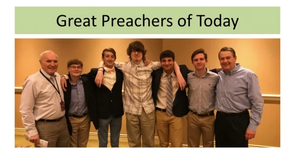 Great Preachers of Today