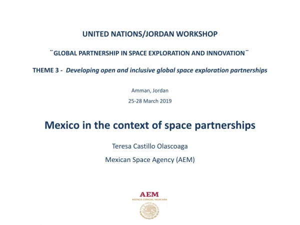 Mexico in the context of space partnerships
