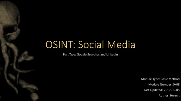 OSINT: Social Media