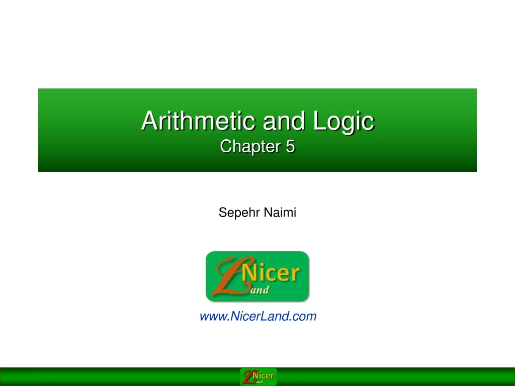 arithmetic and logic chapter 5