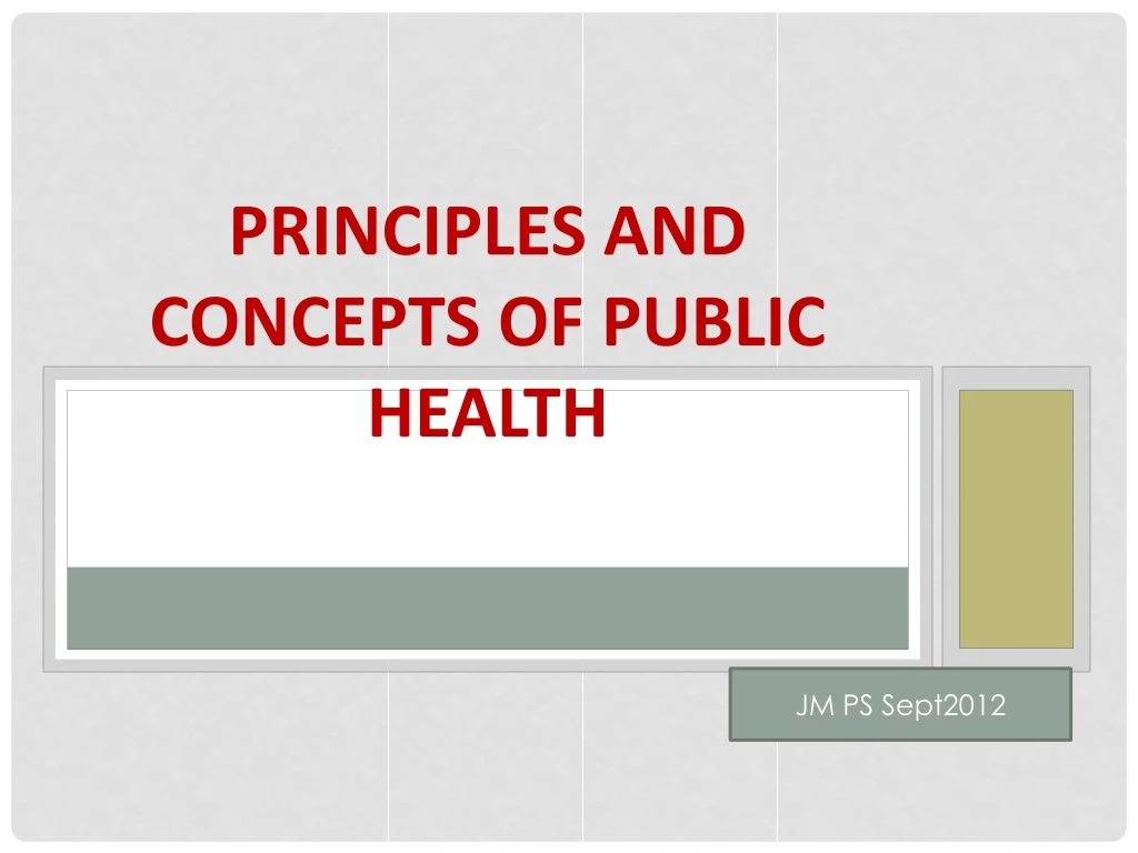 principles and concepts of public health