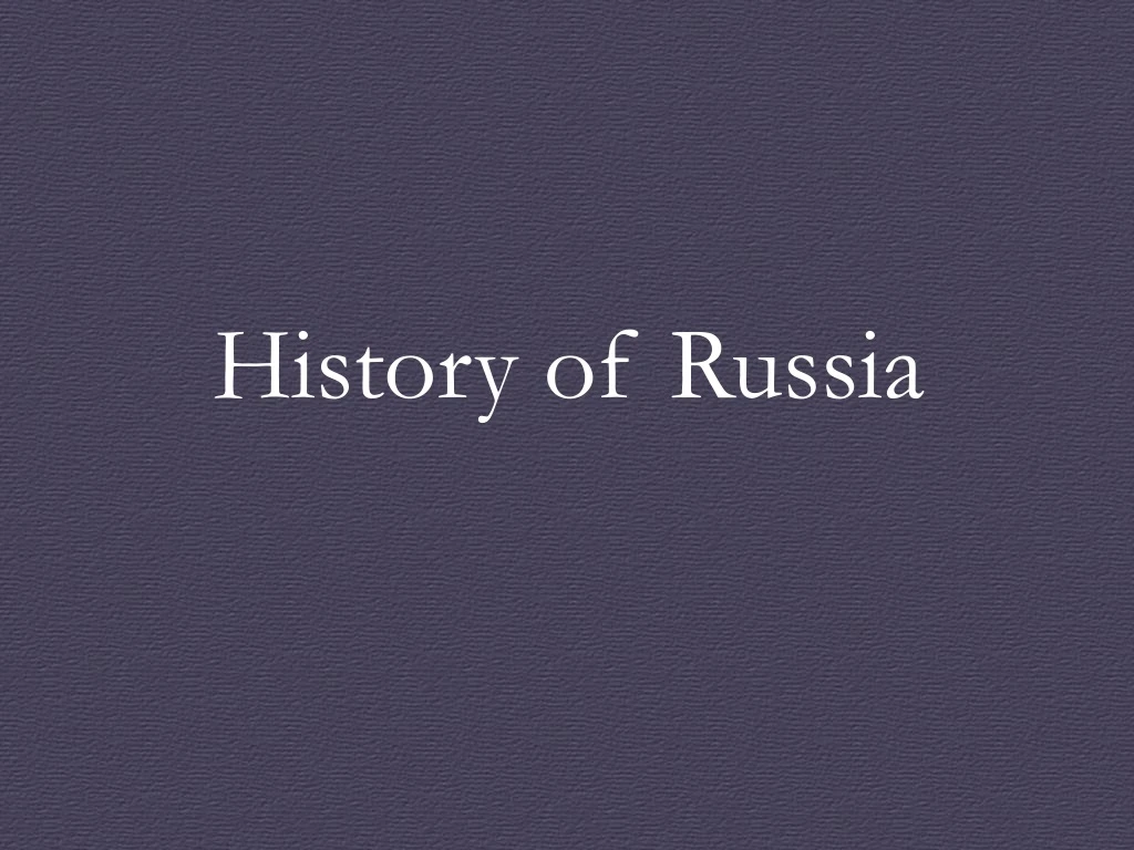 history of russia