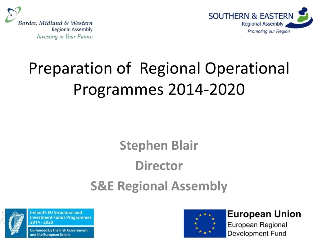 preparation of regional operational programmes 2014 2020