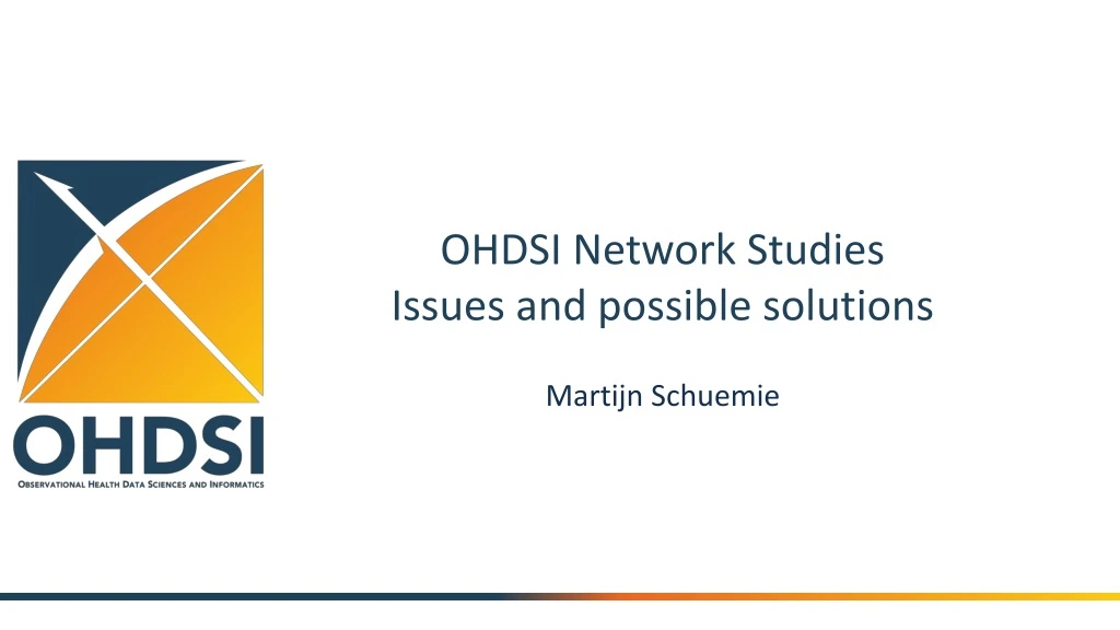 ohdsi network studies issues and possible solutions